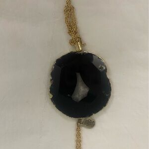 Bourbon and Bowties Black and Gold Pendant Necklace